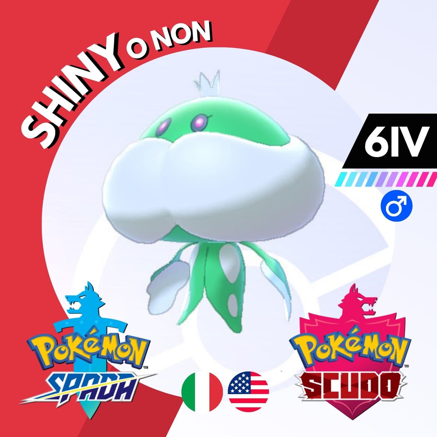 Jellicent Male Shiny Non 6IV Competitivo Blue Pokemon Spada Scudo Sword Shield