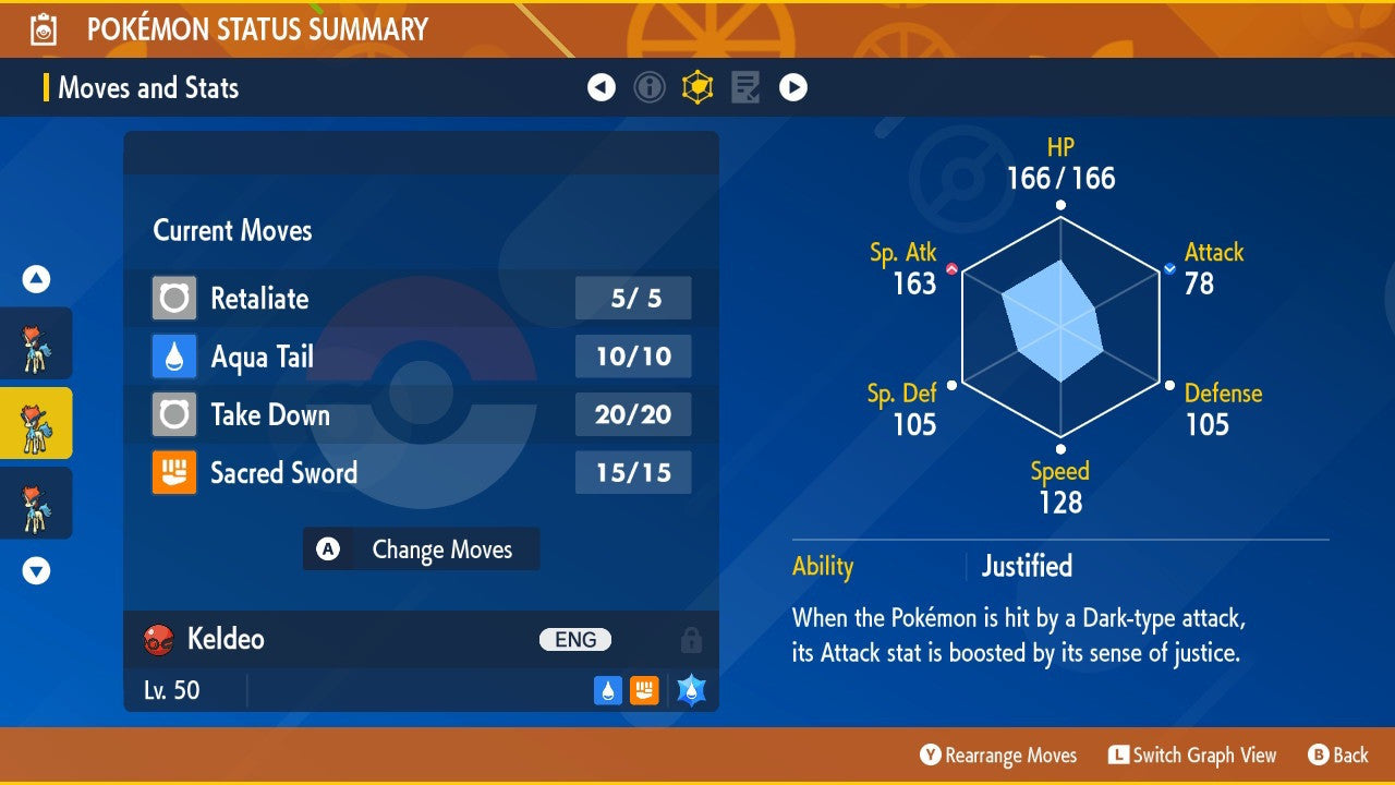 Keldeo Shiny 2025 Event HOME Legit Untouched IV 250212 Pokémon Scarlet Violet