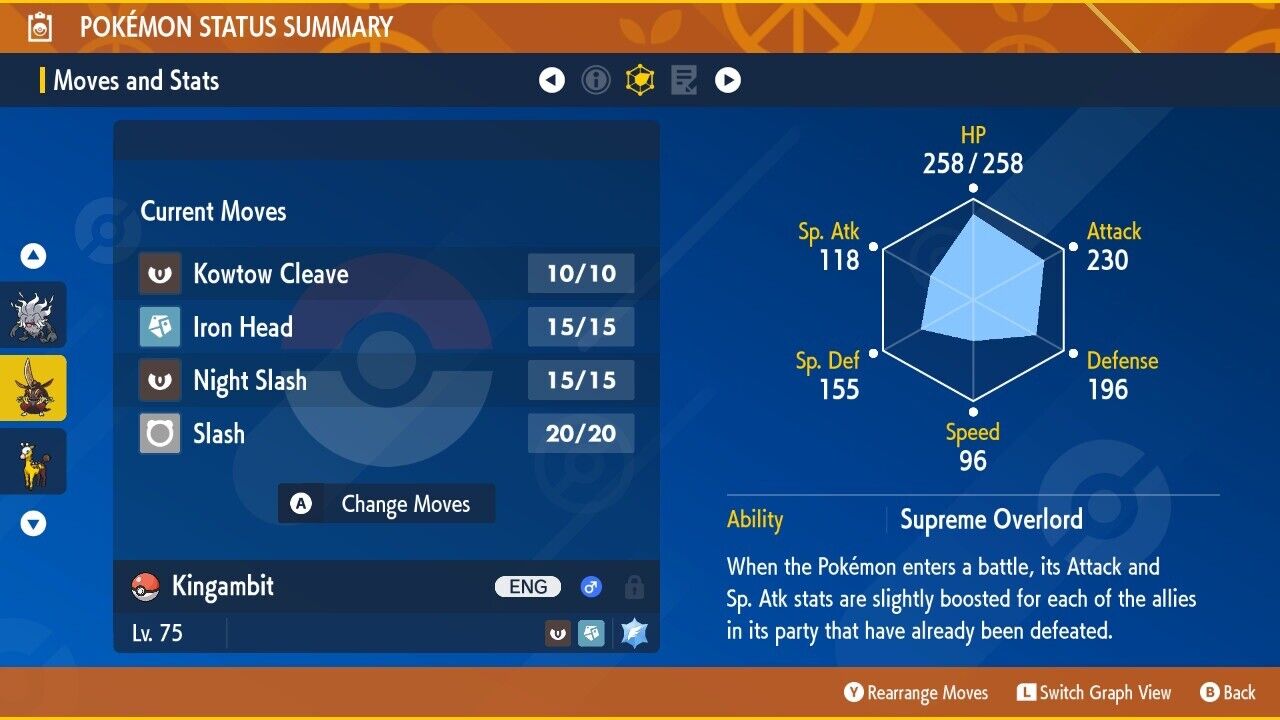 Kingambit Tera Worthy Event December 2024 Untouched IV Pokémon Scarlet Violet