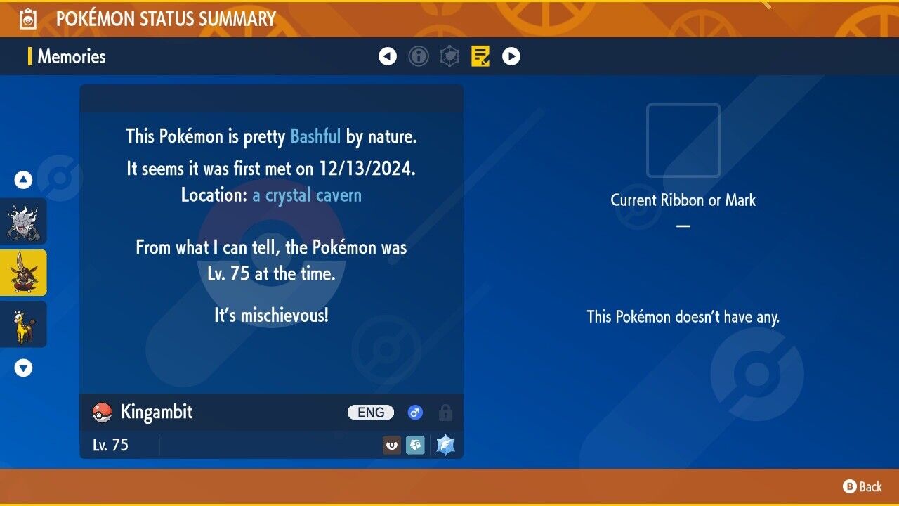 Kingambit Tera Worthy Event December 2024 Untouched IV Pokémon Scarlet Violet