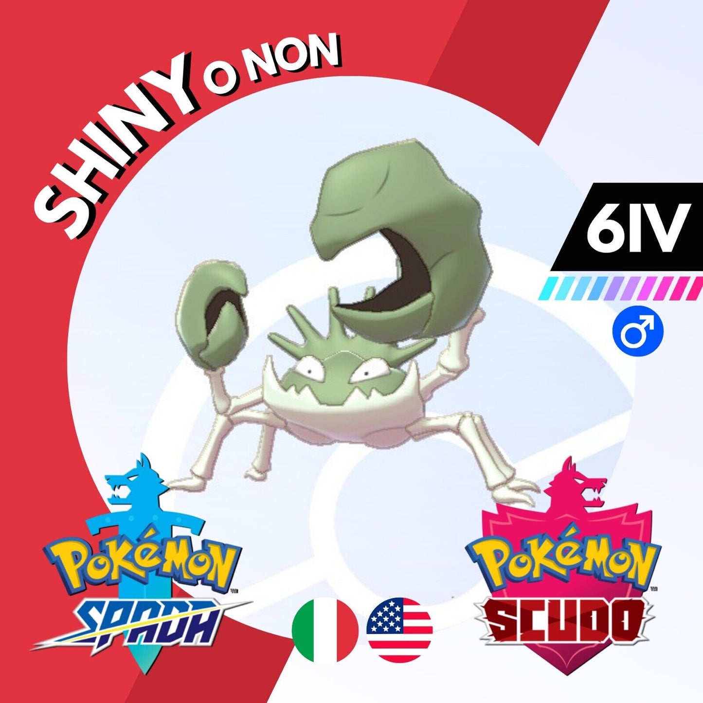 Kingler Shiny o Non 6 IV Competitivo Legit Pokemon Spada Scudo Sword Shield