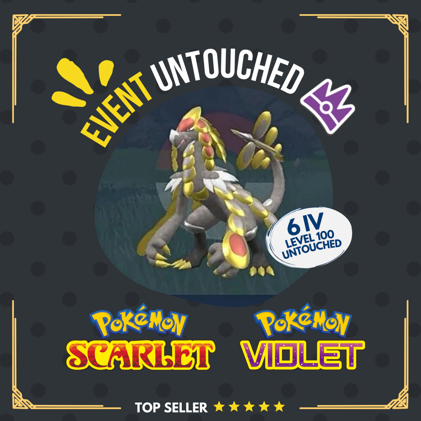 Kommo-o Unrivaled Tera Raid Event Mightiest Mark 6 IV Pokémon Scarlet Violet