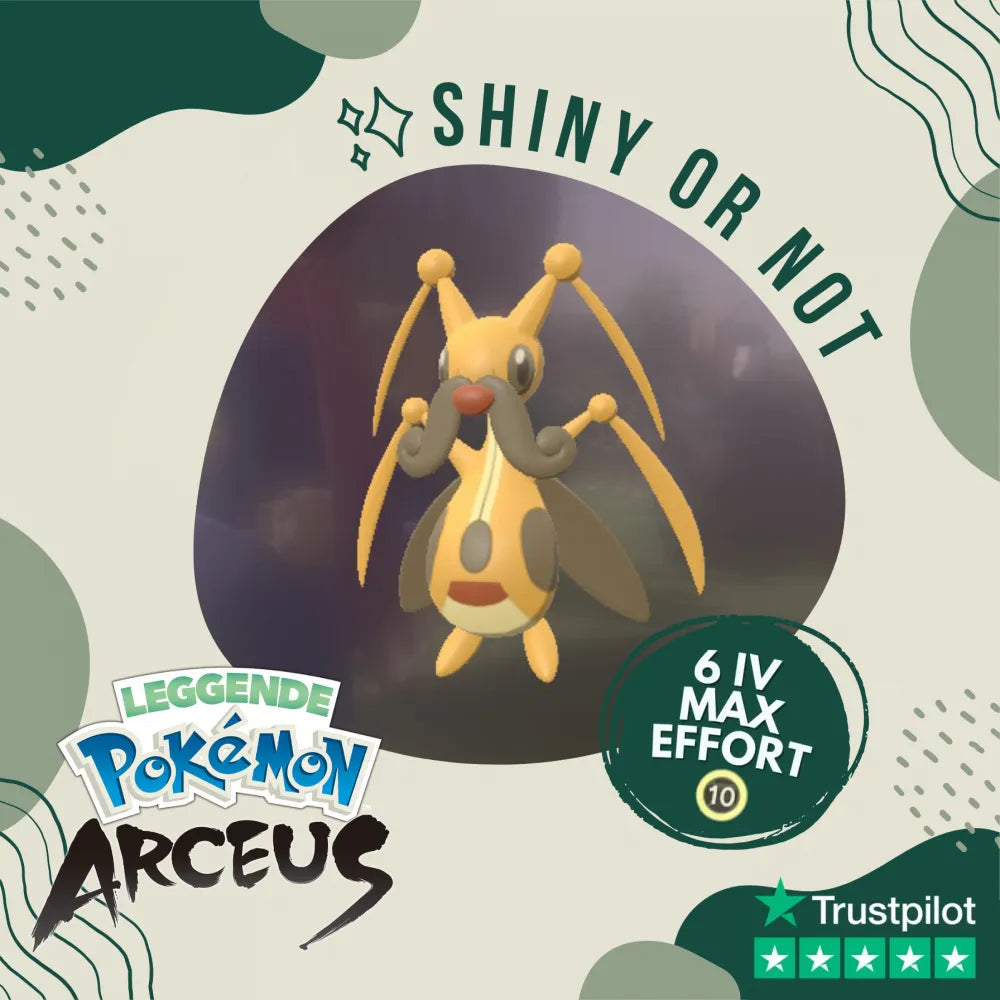 Kricketune Shiny ✨ Legends Pokémon Arceus 6 Iv Max Effort Custom Ot Level Gender