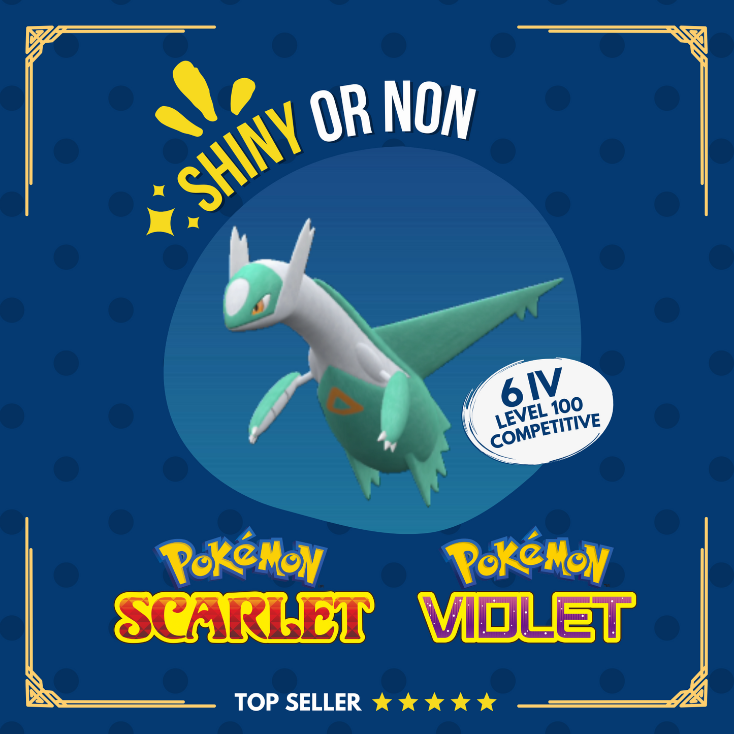 Latios Shiny or Non ✨ 6 IV Competitive Customizable Pokémon Scarlet Violet by Shiny Living Dex | Shiny Living Dex