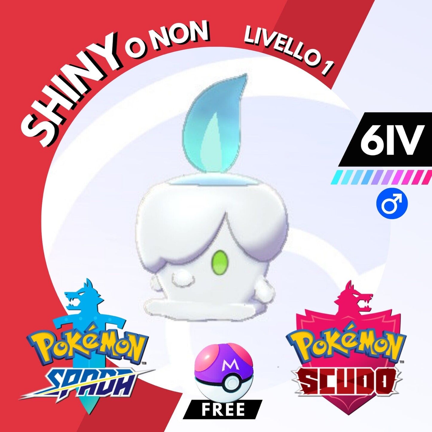 Litwick Shiny o Non 6 IV e Master Ball Legit Pokemon Spada Scudo Sword Shield
