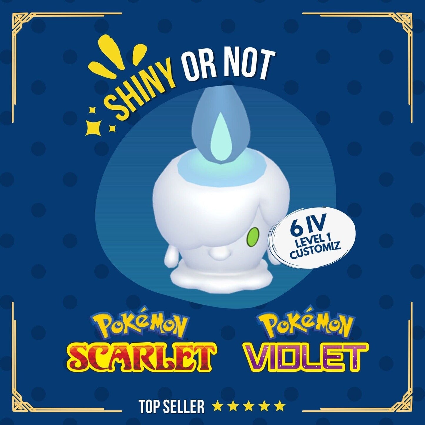 Litwick Shiny or Non ✨ 6 IV Customizable Nature Level OT Pokémon Scarlet Violet by Shiny Living Dex | Shiny Living Dex