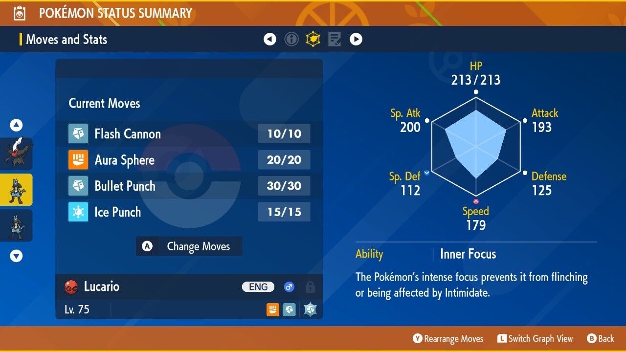 Lucario Shiny Mistery Gift Event SH1NYBUDDY Untouched Pokémon Scarlet Violet Shiny Lv. 75 by Shiny Living Dex | Shiny Living Dex