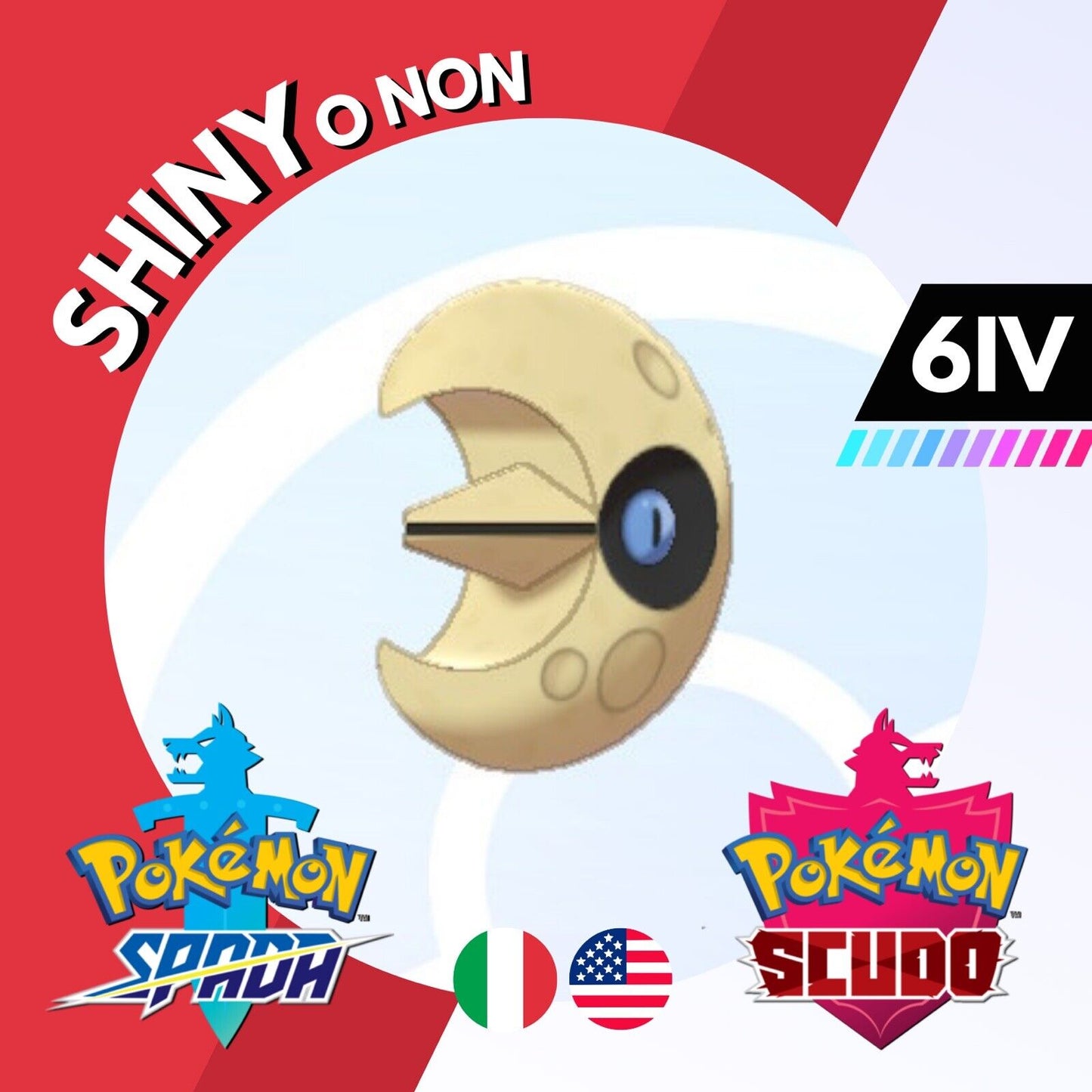 Lunatone Shiny o Non 6 IV Competitivo Legit Pokemon Spada Scudo Sword Shield