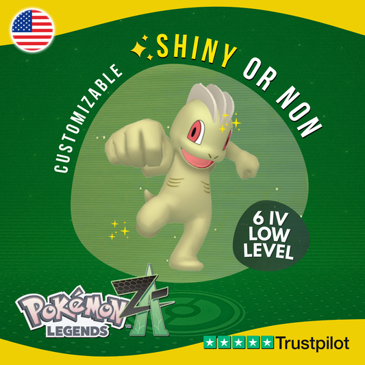 Machop Shiny or Non ✨ 6 IV Pokémon Legends Z-A Competitive Customizable ZA Z A