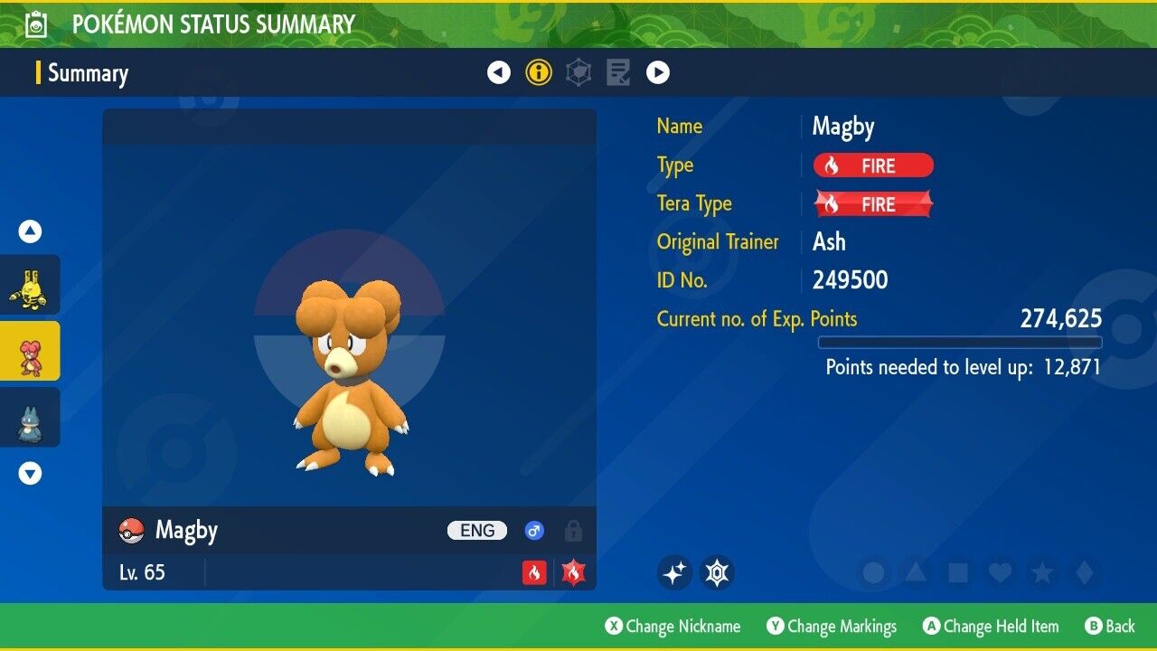 Magby Shiny Event Easter Vigor Mass Outbreak Untouched IV Pokémon Scarlet Violet Shiny by Shiny Living Dex | Shiny Living Dex