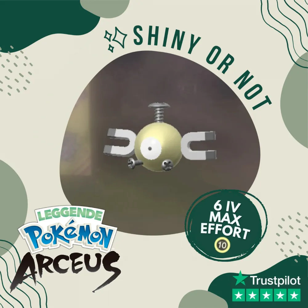 Magnemite Shiny ✨ Legends Pokémon Arceus 6 Iv Max Effort Custom Ot Level Gender