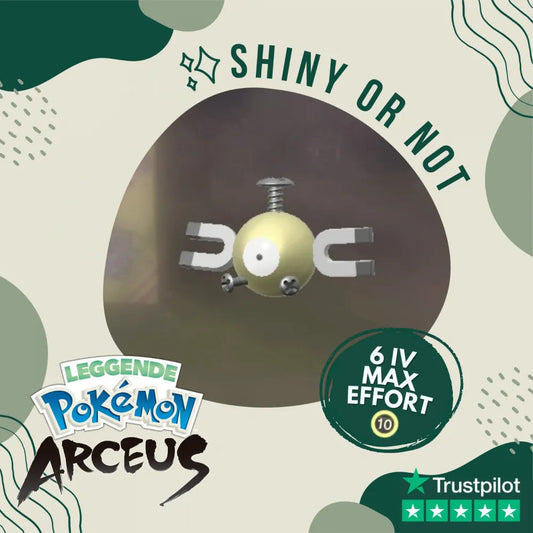 Magnemite Shiny ✨ Legends Pokémon Arceus 6 Iv Max Effort Custom Ot Level Gender