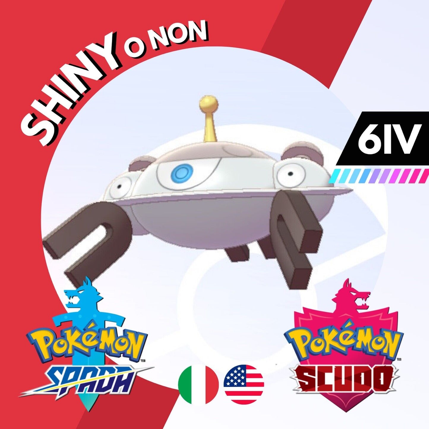 Magnezone Shiny o Non 6 IV Competitivo Legit Pokemon Spada Scudo Sword Shield