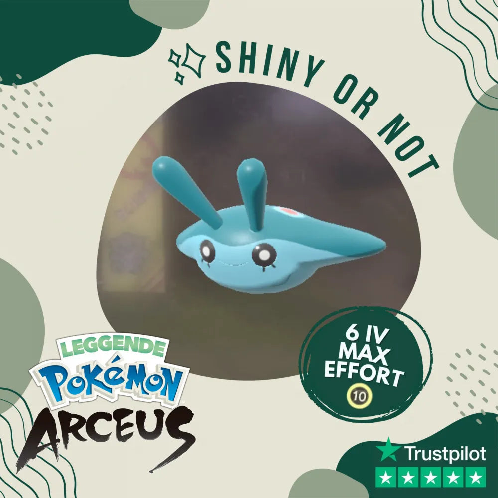 Mantyke Shiny ✨ Legends Pokémon Arceus 6 Iv Max Effort Custom Ot Level Gender
