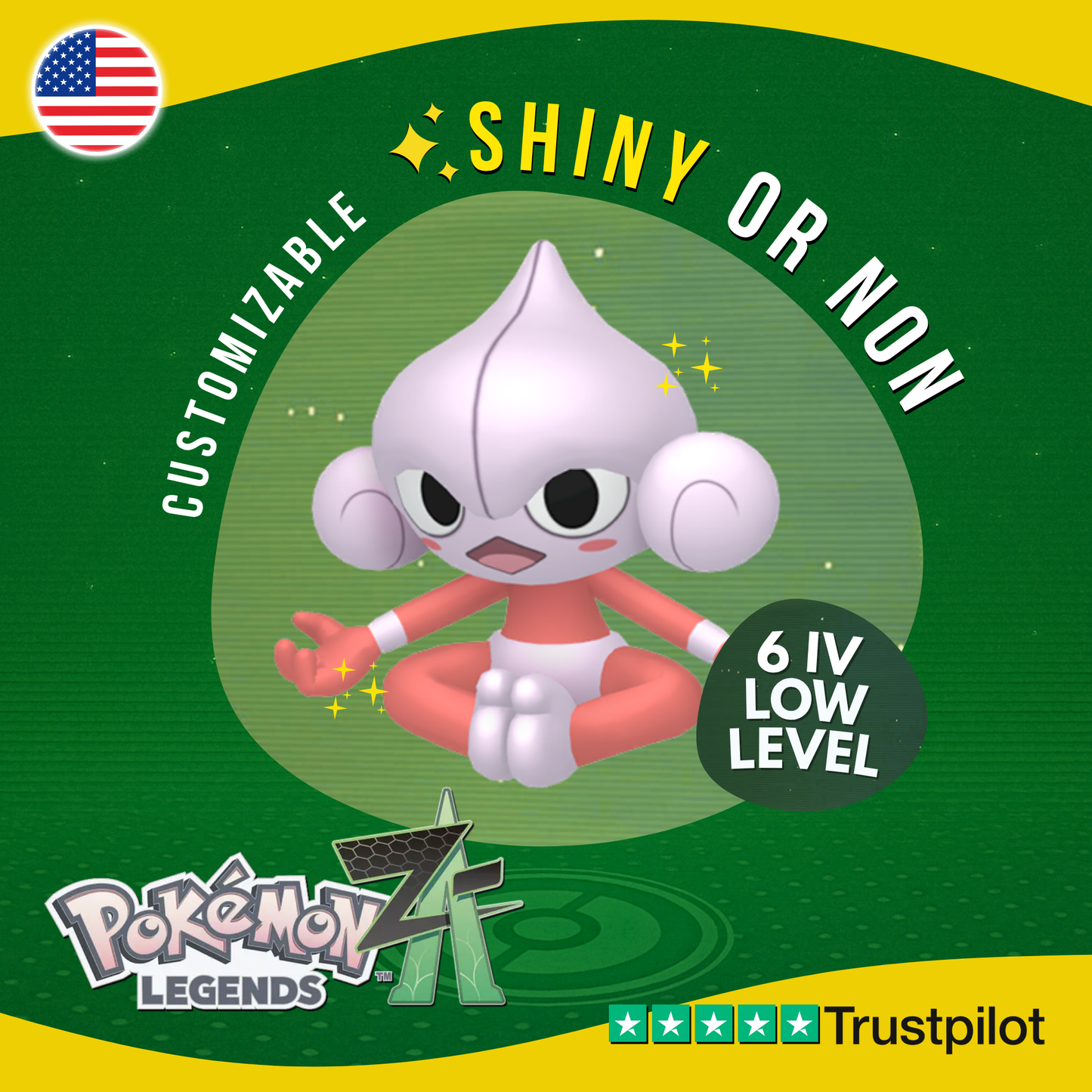 Meditite Shiny or Non ✨ 6 IV Pokémon Legends Z-A Competitive Customizable ZA Z A