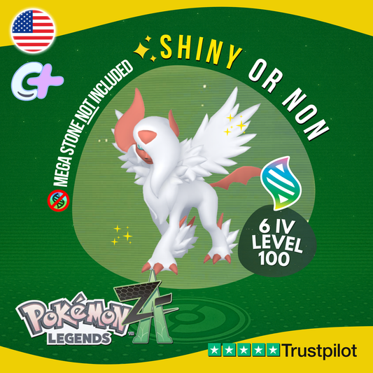 Mega Absol Shiny or Non ✨ 6 IV Pokémon Legends Z-A Battle Ready ZA Z A