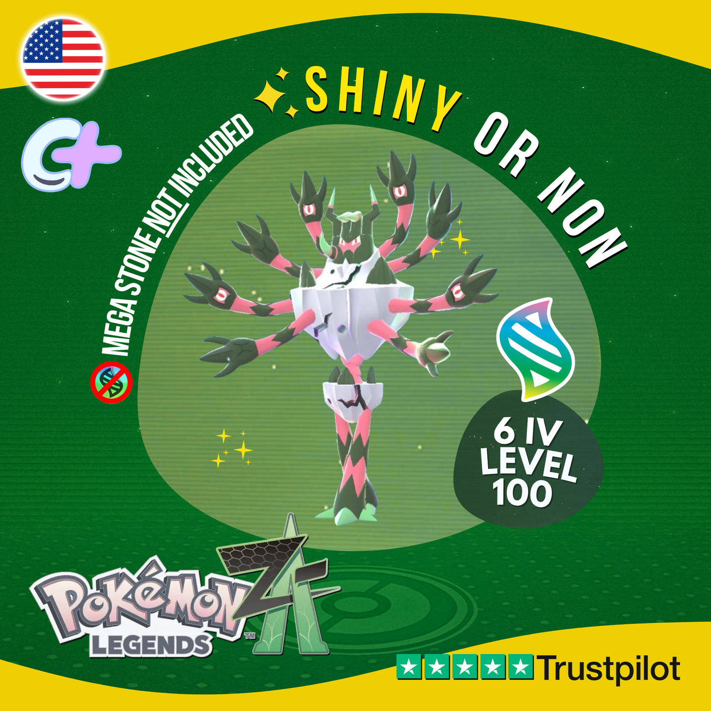 Mega Barbaracle Shiny or Non ✨ 6 IV Pokémon Legends Z-A Battle Ready ZA Z A