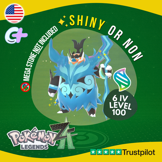 Mega Emboar Shiny or Non ✨ 6 IV Pokémon Legends Z-A Battle Ready ZA Z A