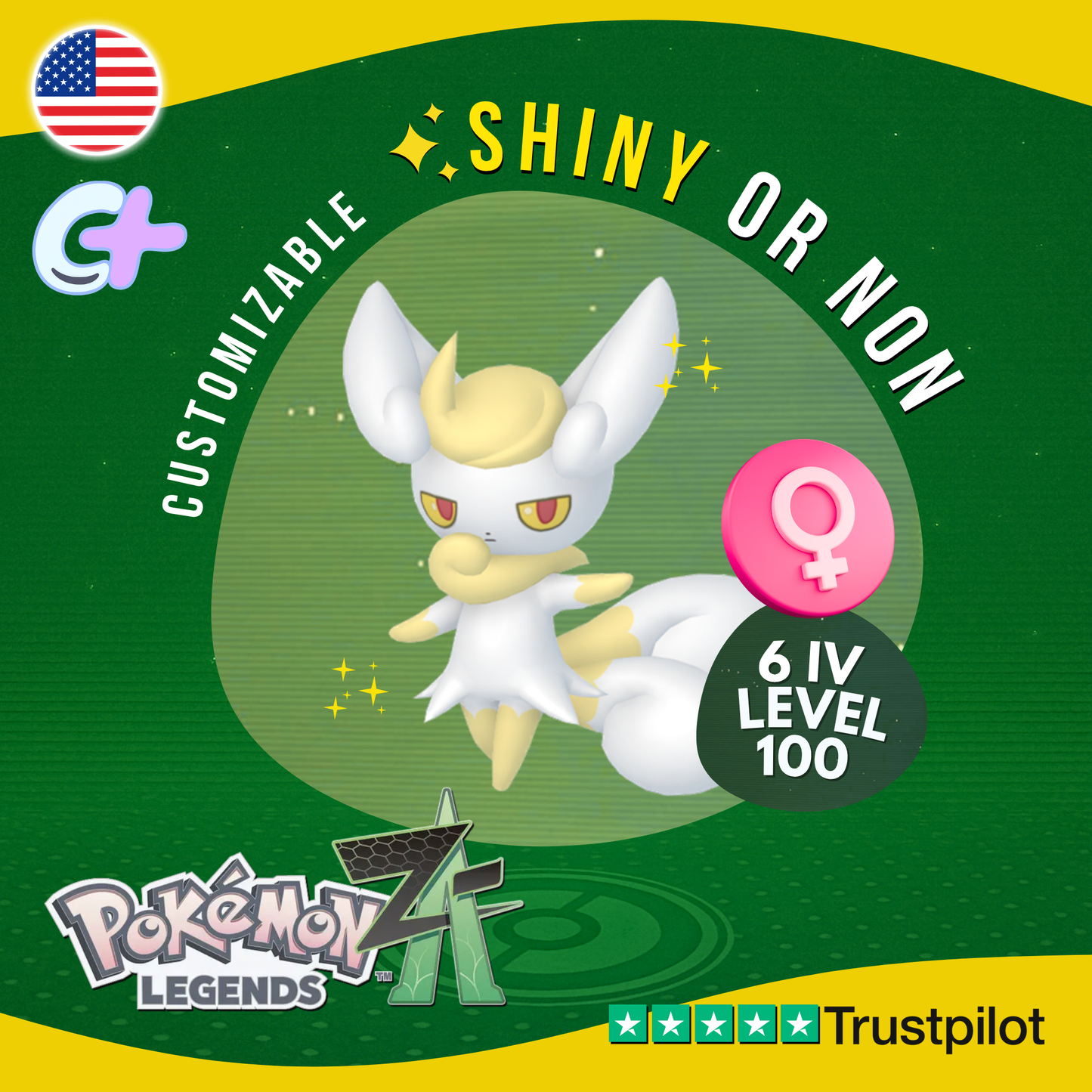 Meowstic Female Shiny or Non ✨6 IV Pokémon Legends Z-A Competitive Custom ZA Z A