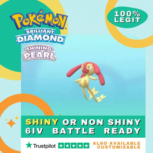 Mesprit Shiny ✨ or Non Shiny Pokémon Brilliant Diamond Shining Pearl Battle Ready 6 IV Competitive 100% Legit Level 100 Customizable Custom OT by Shiny Living Dex | Shiny Living Dex