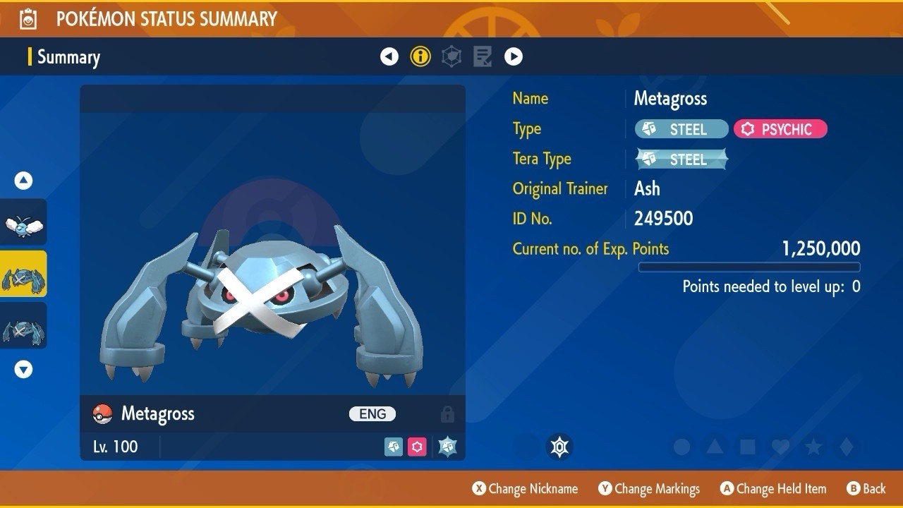 Metagross Unrivaled Tera Raid Event Mightiest Mark 6 IV Pokémon Scarlet Violet