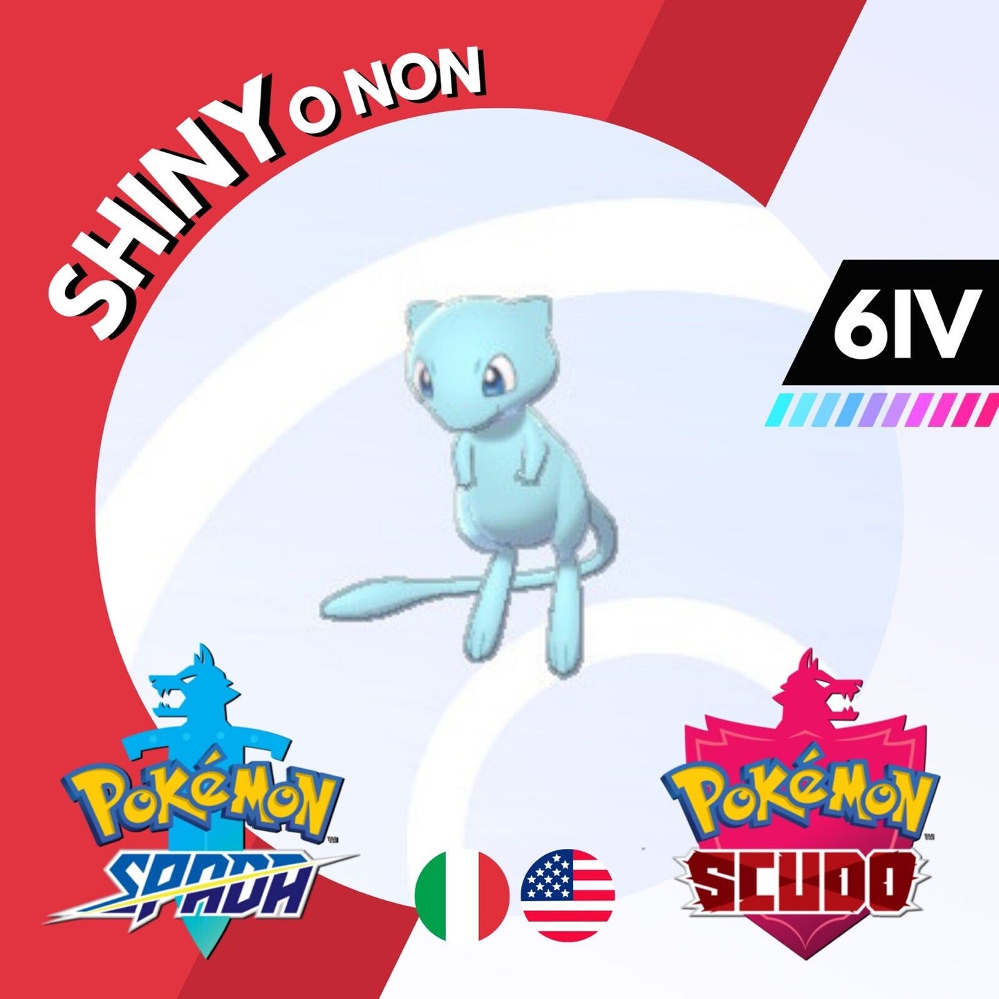 Mew Shiny o Non 6 IV Competitivo Legit Pokemon Spada Scudo Sword Shield