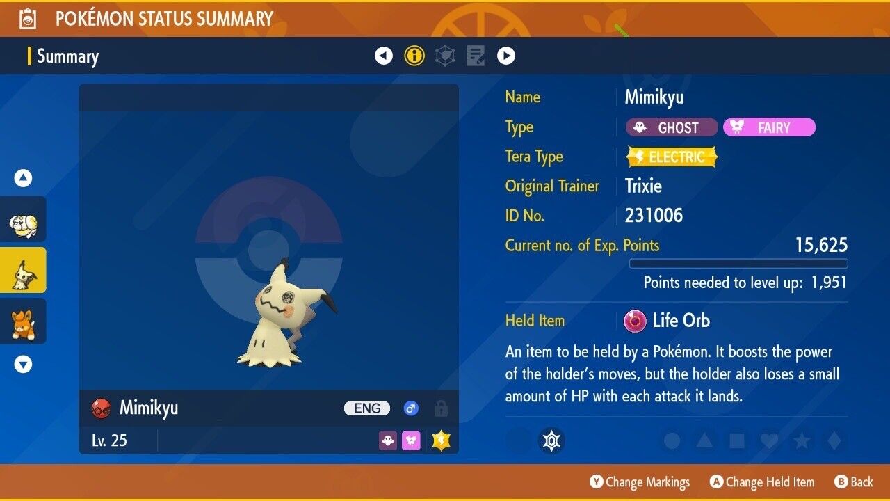 Mimikyu Trixie Event October 231006 Gamestop Untouched Pokémon Scarlet Violet Non Shiny Lv. 25 by Shiny Living Dex | Shiny Living Dex