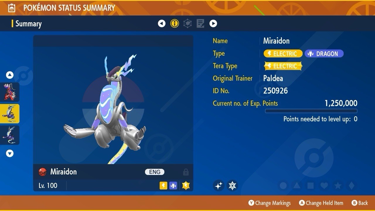 Miraidon Shiny Event 250926 Gamestop 2025 Untouched IV Pokémon Scarlet Violet
