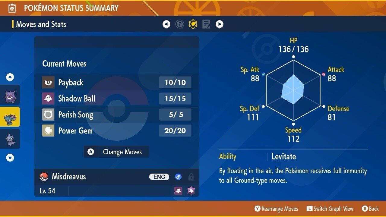Misdreavus Shiny Event Mass Outbreaks Crafty Untouched IV Pokémon Scarlet Violet