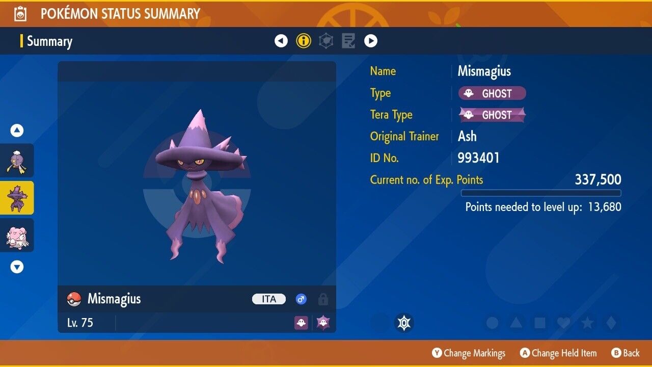 Mismagius Spotlight Tera Raid Event January 23 Untouched Pokémon Scarlet Violet Non Shiny Lv. 75 by Shiny Living Dex | Shiny Living Dex