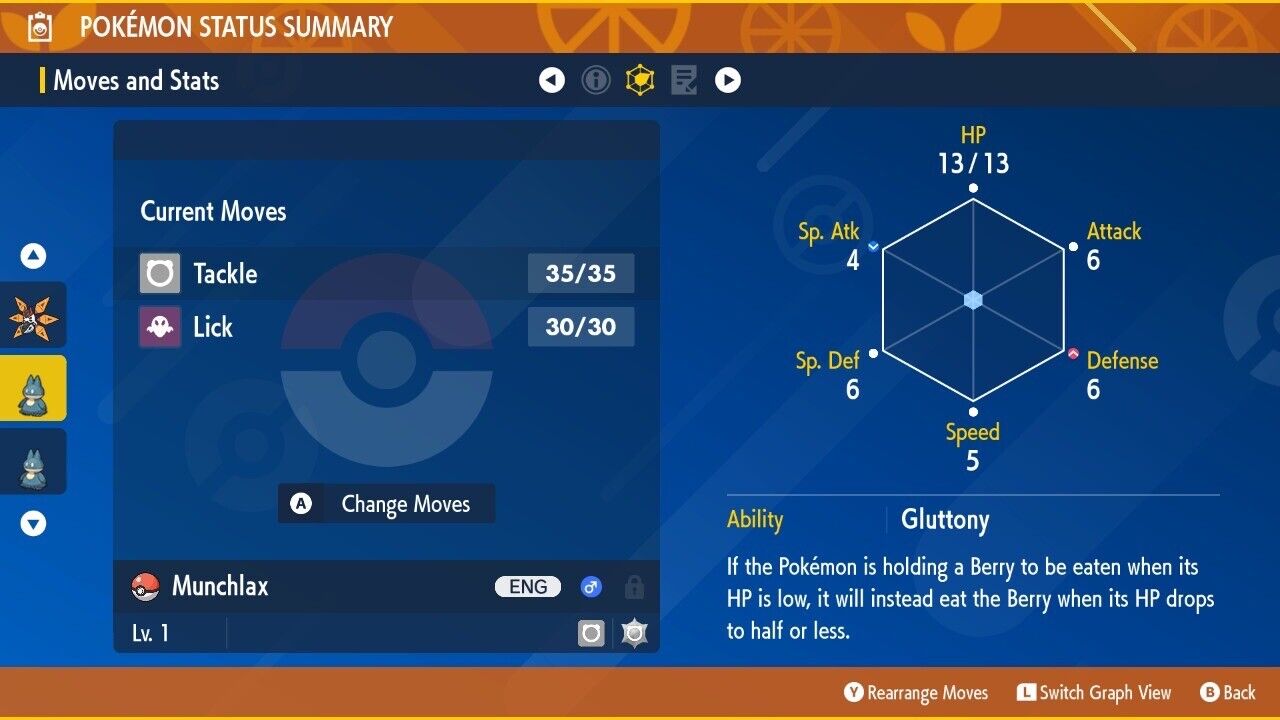 Munchlax Shiny Ogre Oustin Kitakami Hall Price Event Pokémon Scarlet Violet Shiny Level 1 by Shiny Living Dex | Shiny Living Dex