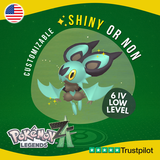 Noibat Shiny or Non ✨ 6 IV Pokémon Legends Z-A Competitive Customizable ZA Z A