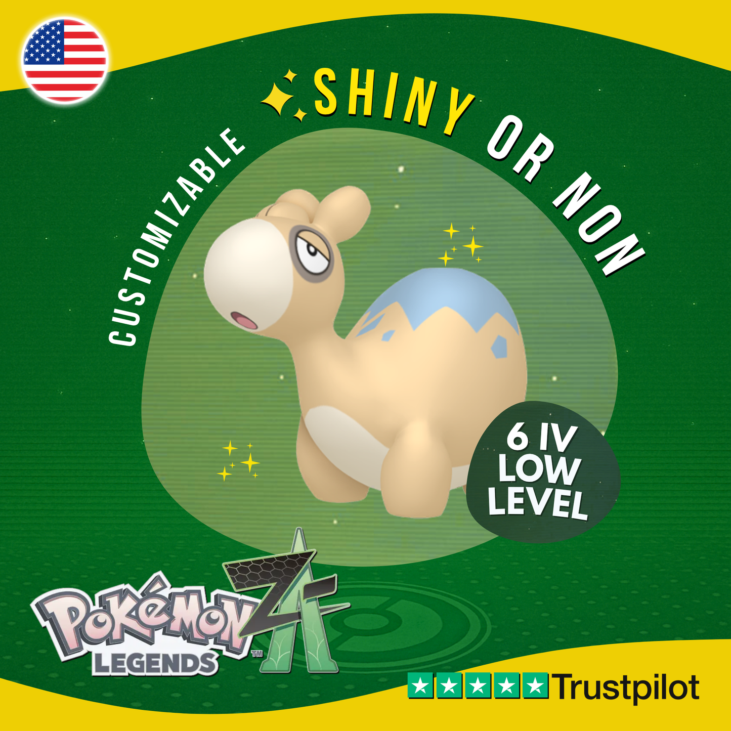 Numel Shiny or Non ✨ 6 IV Pokémon Legends Z-A Competitive Customizable ZA Z A