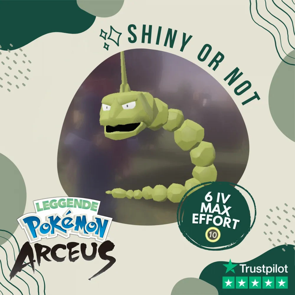 Onyx Shiny ✨ Legends Pokémon Arceus 6 Iv Max Effort Custom Ot Level Gender