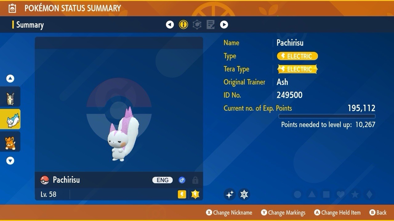 Pachirisu Shiny Mass Outbreak July 25 Event Untouched IV Pokémon Scarlet Violet