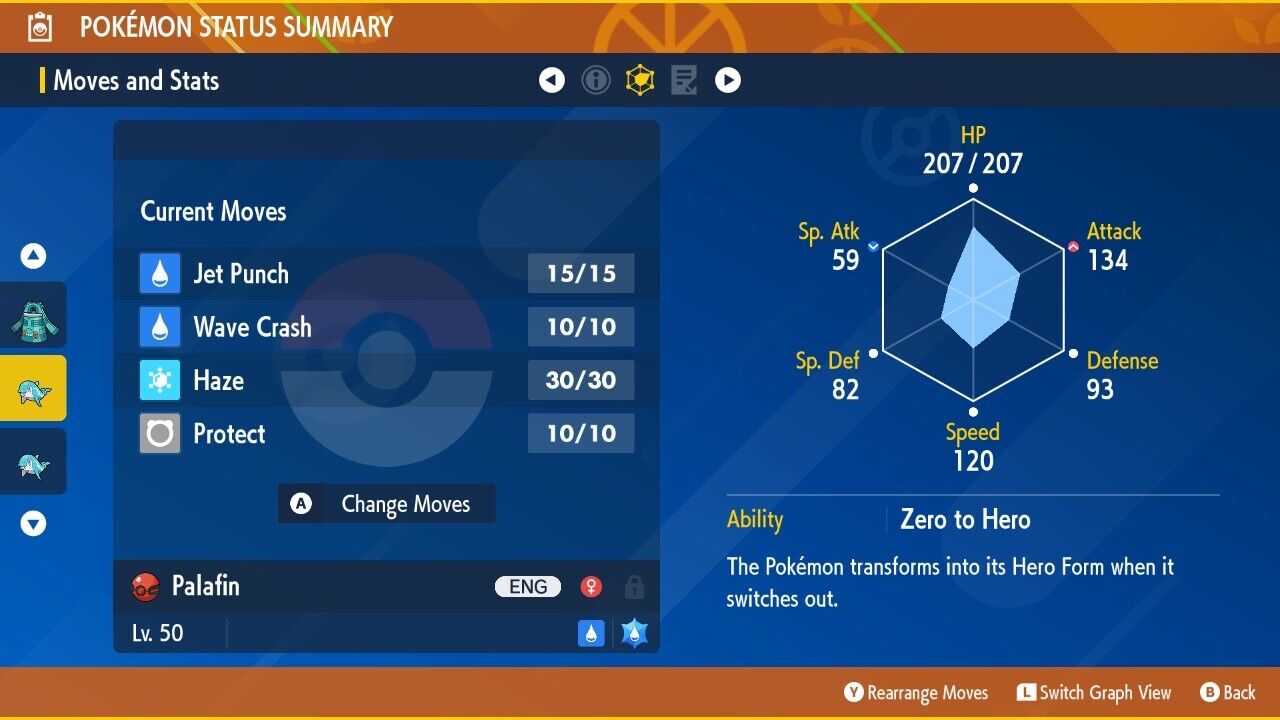 Palafin Gavin Michaels Event Untouched IV 2023 Champion Pokémon Scarlet Violet Non shiny Lv 50 by Shiny Living Dex | Shiny Living Dex