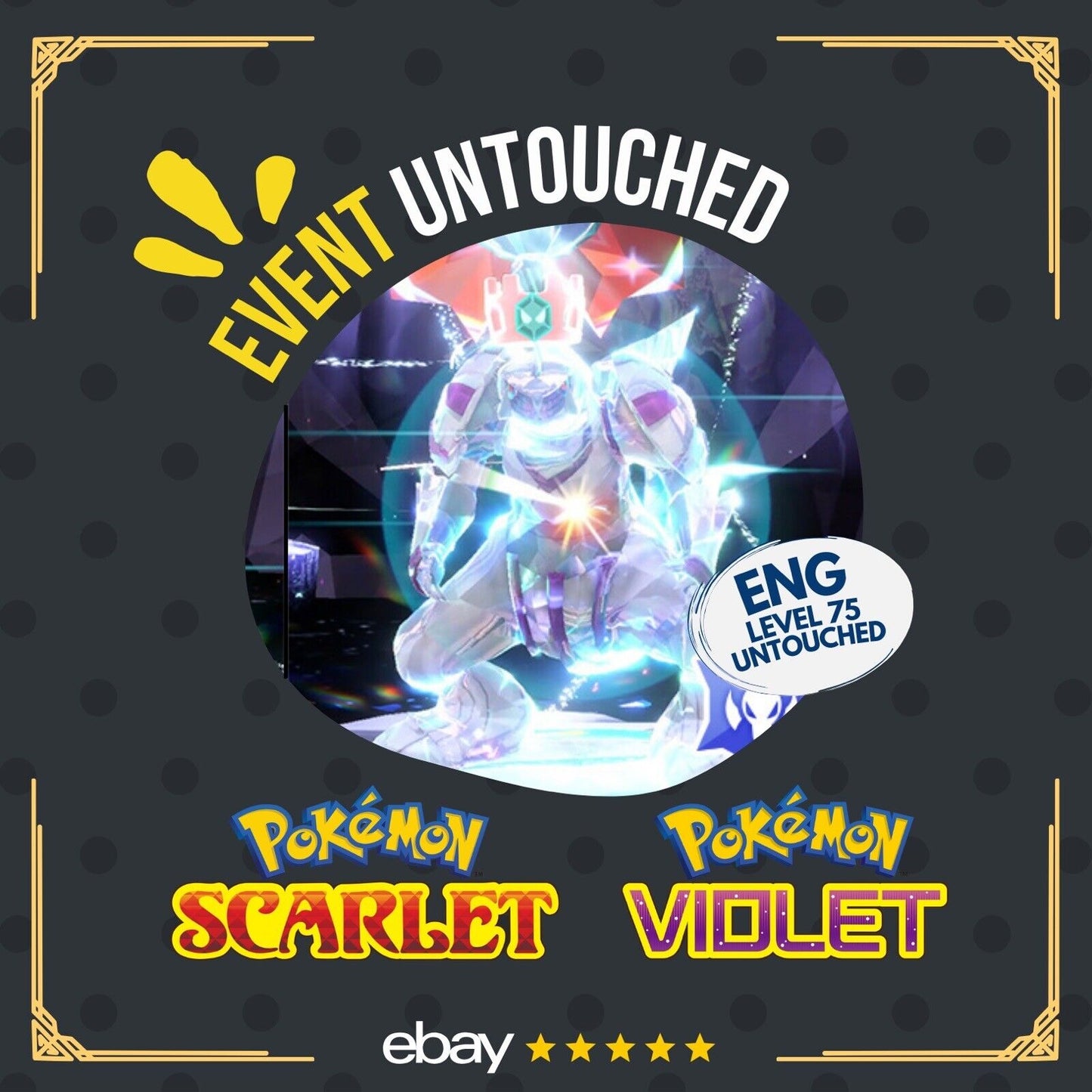 Palkia Tera Raid Event December ☆ 5 Star IV Untouched ENG Pokémon Scarlet Violet Non Shiny Lv. 75 by Shiny Living Dex | Shiny Living Dex