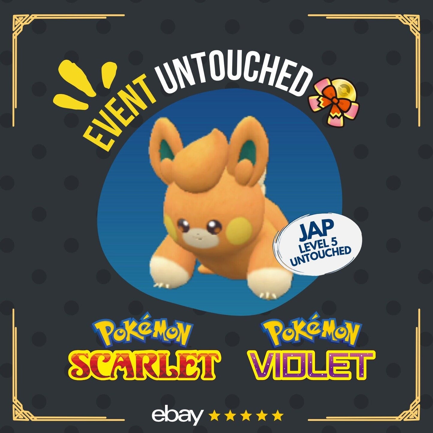 Pawmi Birthday Pokemon Center Event JAP 231101 Untouched Pokémon Scarlet Violet Non shiny Level 5 by Shiny Living Dex | Shiny Living Dex