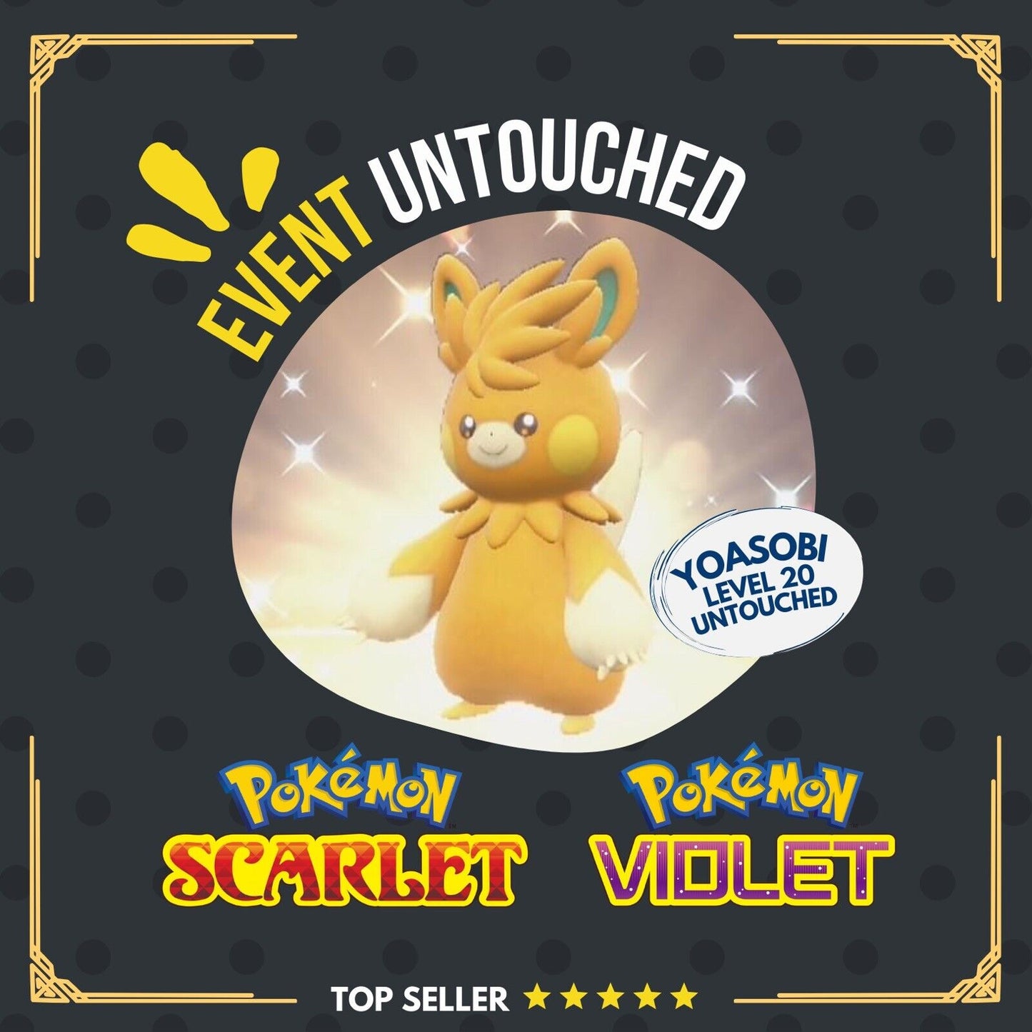 Pawmot YOASOBI Biri-Biri Song Biri Distribution Event Untouched Scarlet Violet Non Shiny Level 20 by Shiny Living Dex | Shiny Living Dex