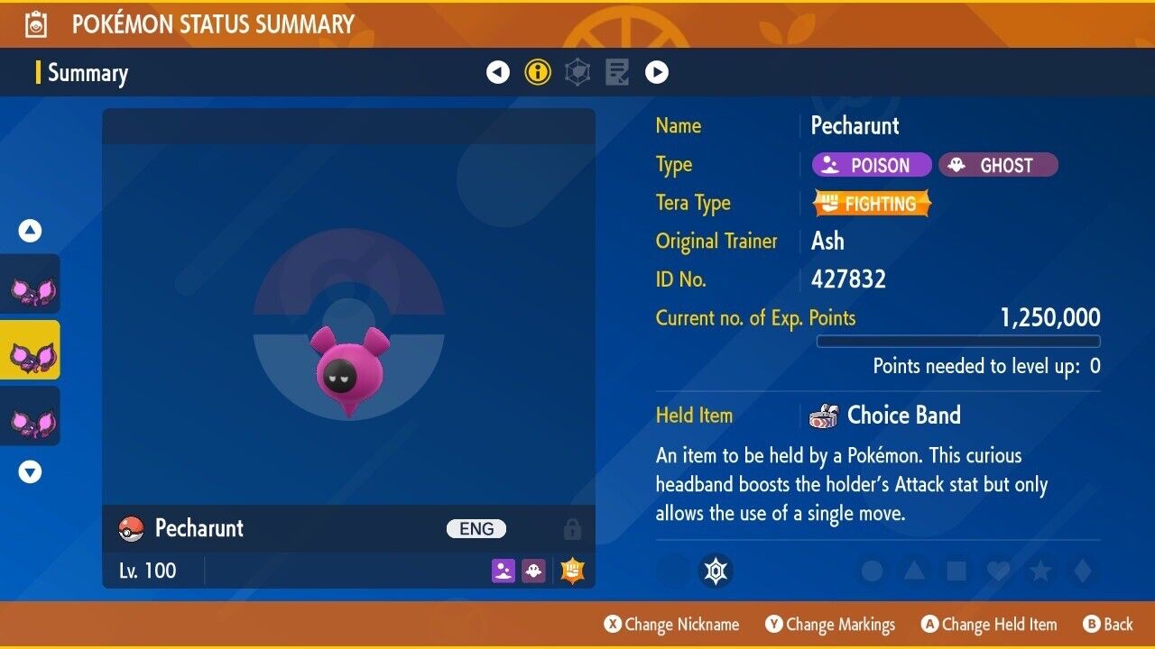 Pecharunt B 6 IV Competitive Battle ready Customizable OT Pokémon Scarlet Violet by Shiny Living Dex | Shiny Living Dex