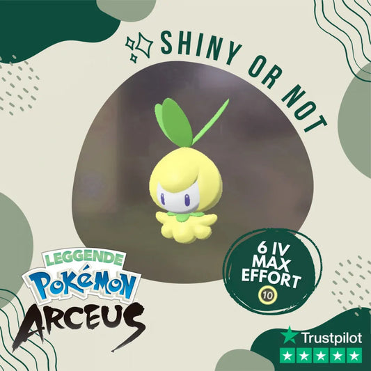 Petilil Shiny ✨ Legends Pokémon Arceus 6 Iv Max Effort Custom Ot Level Gender