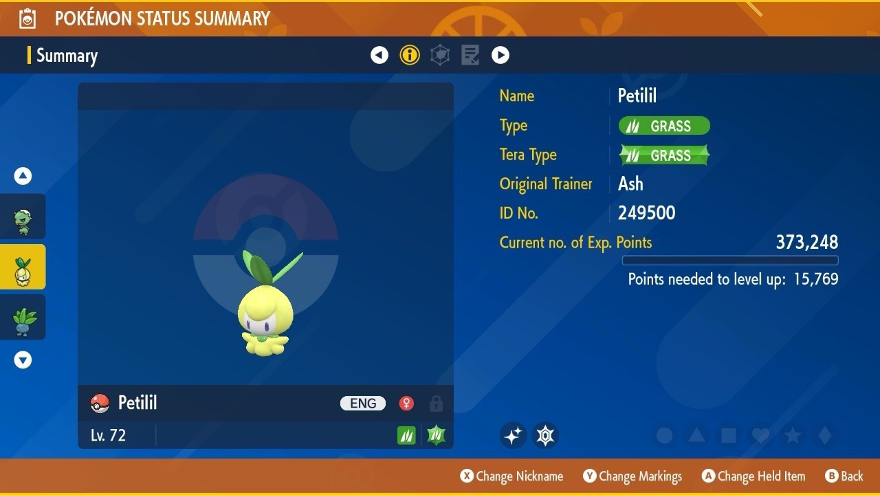 Petilil Shiny Mass Outbreak July 25 Event Untouched IV Pokémon Scarlet Violet