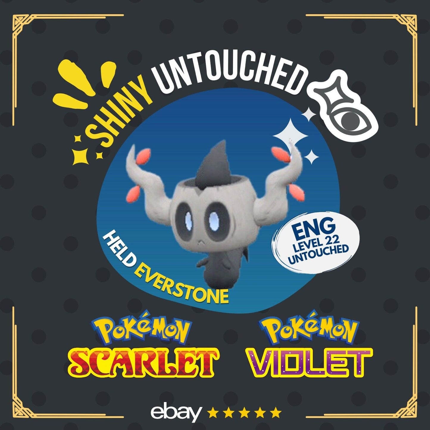 Phantum Shiny Crafty Mark Event Mass Outbreak Untouched Pokémon Scarlet Violet Shiny Lv. 22 by Shiny Living Dex | Shiny Living Dex