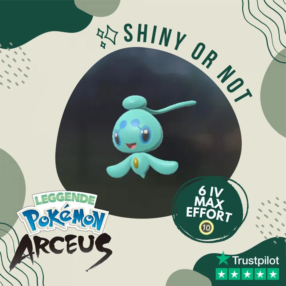 Phione Shiny ✨ Legends Pokémon Arceus 6 Iv Max Effort Custom Ot Level Gender
