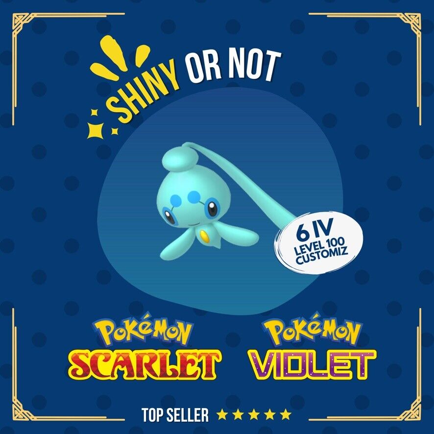 Phione Shiny or Non 6 IV Competitive Customizable Pokmon Scarlet Vi Shiny Living Dex Phione Shiny or Non 6 IV Competitive Customizable Pokmon Scarlet Vi Shiny Living Dex
