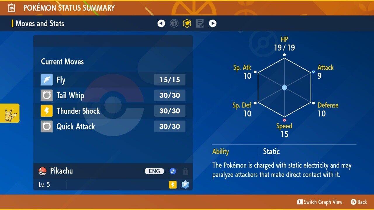 Pikachu Tera Flying Event Early Purchase Bonus Untouched Pokémon Scarlet Violet Non shiny Level 5 by Shiny Living Dex | Shiny Living Dex