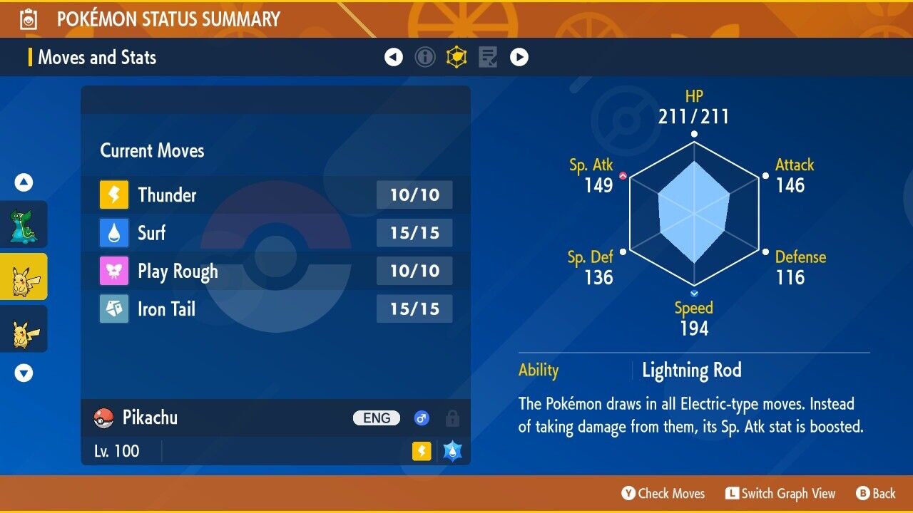 Pikachu Unrivaled Tera Raid Water Event Untouched Pokémon Scarlet Violet Non shiny Lv. 100 by Shiny Living Dex | Shiny Living Dex