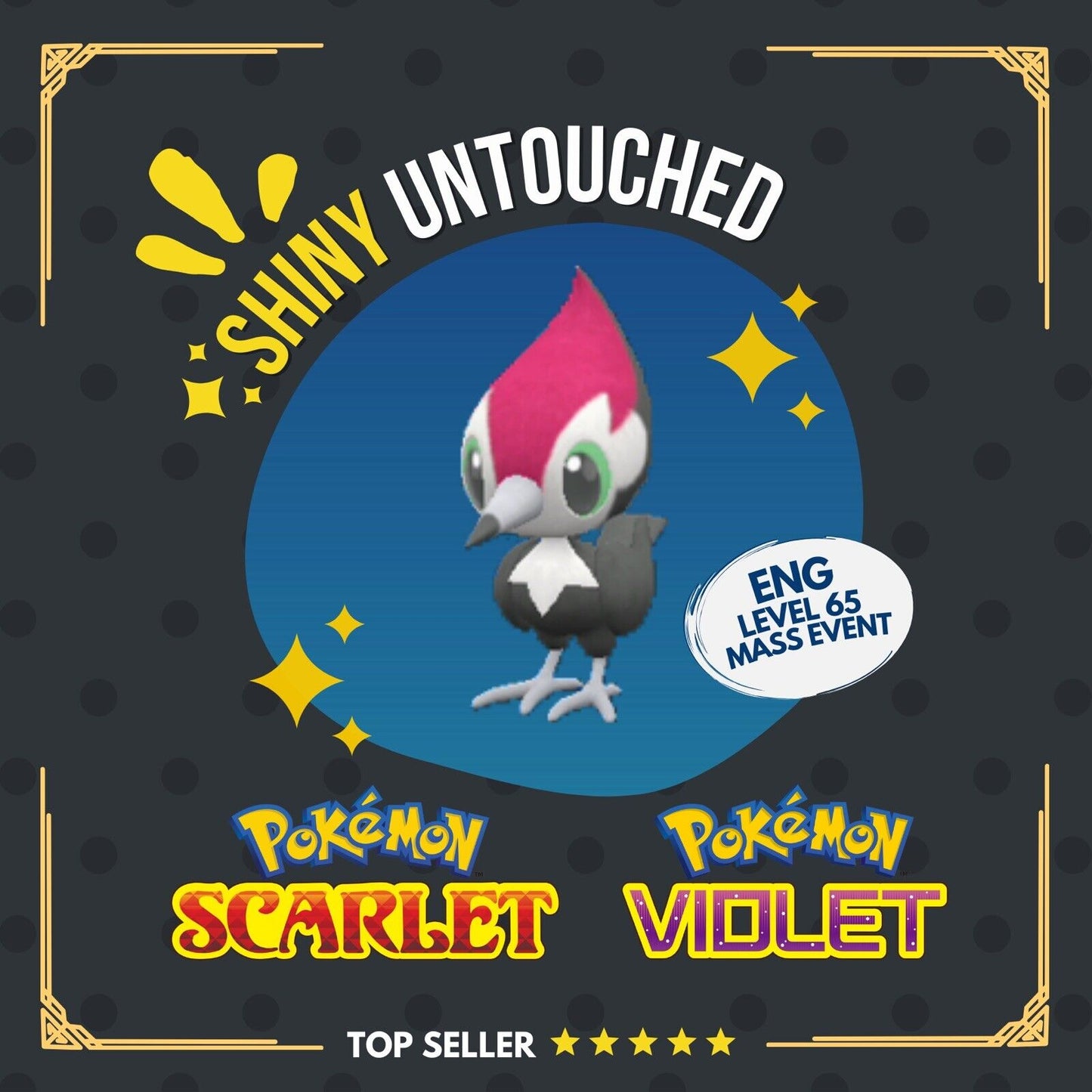 Pikipek Shiny Event Mass Outbreaks February Untouched IV Pokémon Scarlet Violet