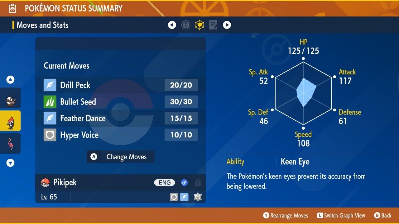 Pikipek Shiny Event Mass Outbreaks February Untouched IV Pokémon Scarlet Violet