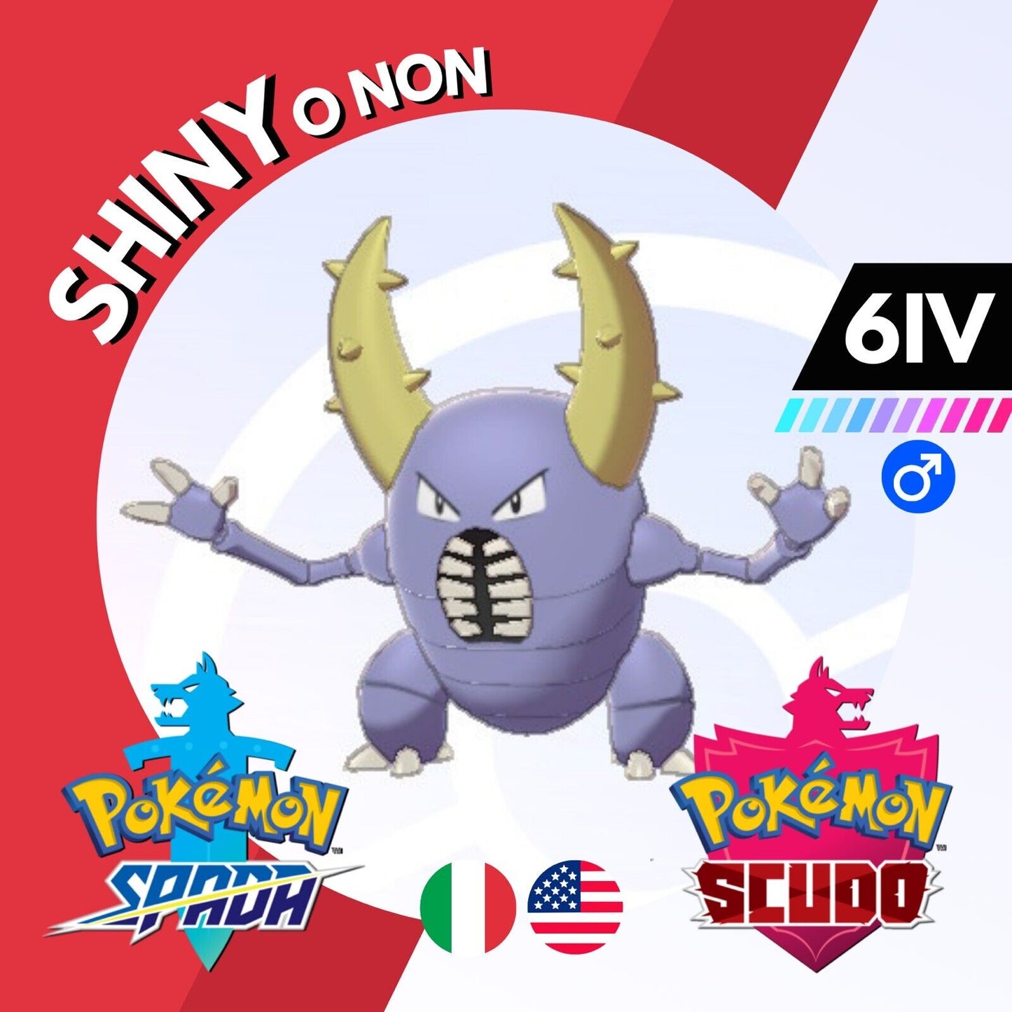 Pinsir Shiny o Non 6 IV Competitivo Legit Pokemon Spada Scudo Sword Shield